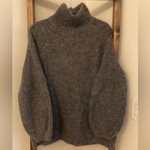 COS Grey Pullover Turtleneck Sweater - S